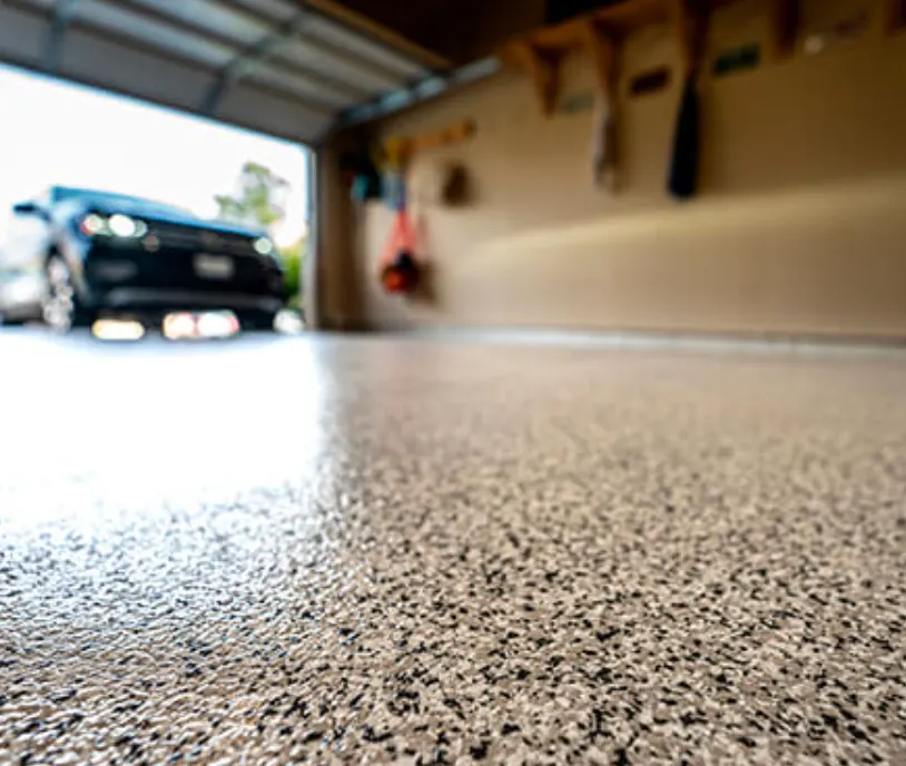 MMA resin floor with a polished decorative finish